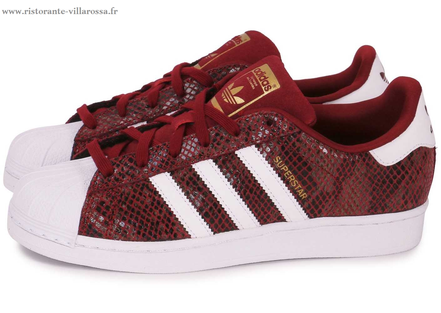 adidas superstar blanche et bordeaux