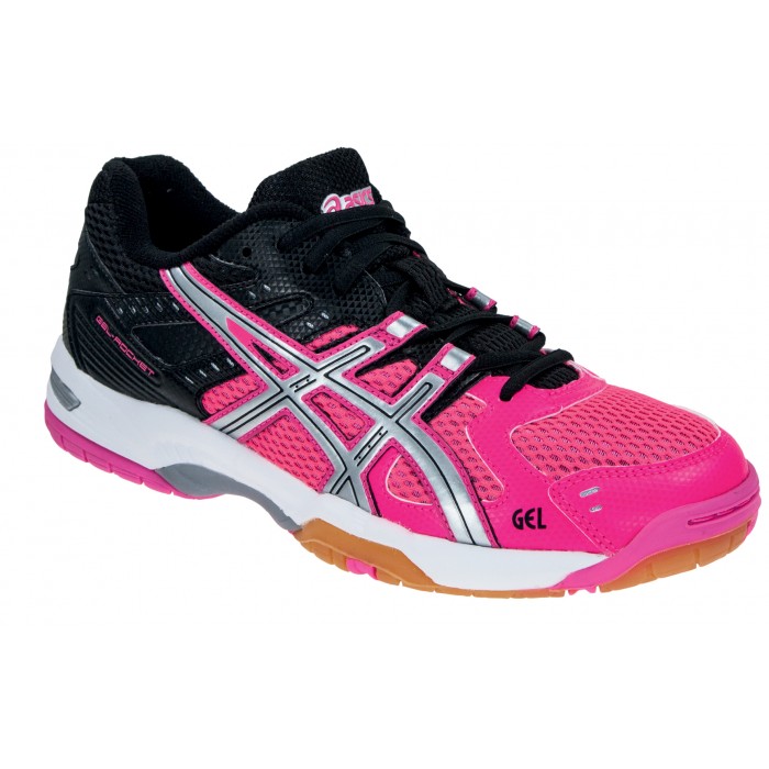 basket asics femme noir et rose